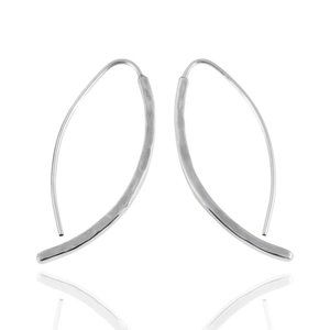 STERLING SILVER Simple Hammered EARRINGS e10097